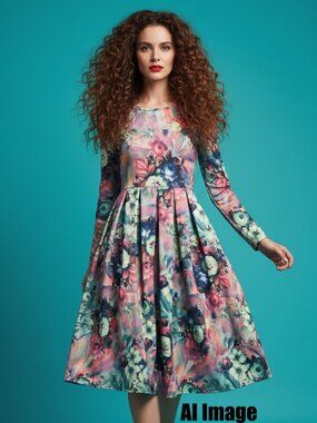 Pretty Young Thing Floral Midi Dress M